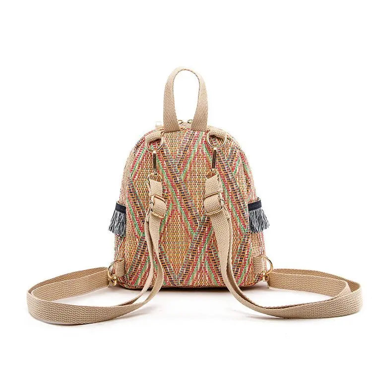 Braided Ethnic Style Hand-woven Diagonal Backpack