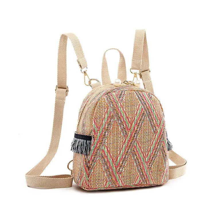 Braided Ethnic Style Hand-woven Diagonal Backpack