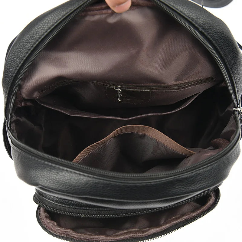 High-Quality Leather Backpack High-Capacity